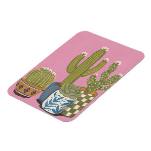 Magnet Flexible Fleurs de cactus rose