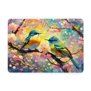Magnet Flexible Fleurs de cerisier lever de soleil fête des mères 