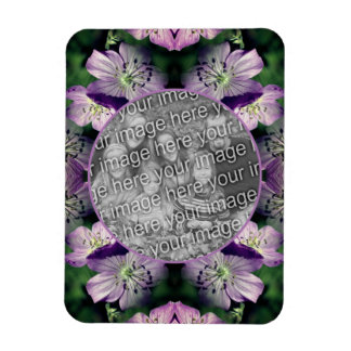 Magnet Flexible Fleurs de géranium violet Ajouter votre photo