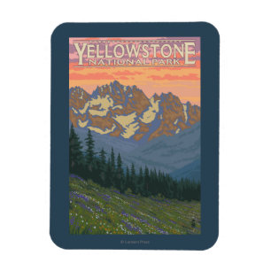 Magnet Flexible Fleurs de ressort - parc national de Yellowstone