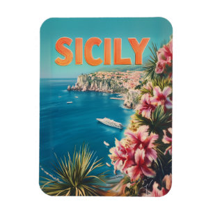 Magnet Flexible Fleurs de Sicile vintage