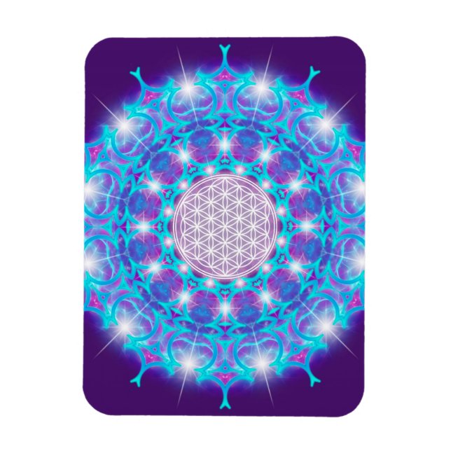 Magnet Flexible FLEURS DE VIE/Blume des Lebens Stars Mandala (Vertical)