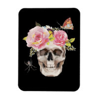Fleurs du crâne Araignée papillon Halloween Cadeau