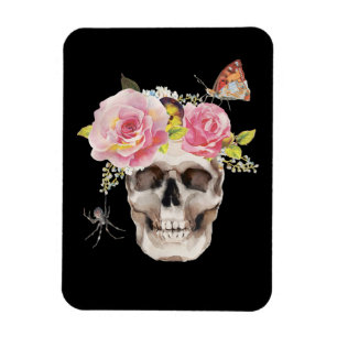 Magnet Flexible Fleurs du crâne Araignée papillon Halloween Cadeau
