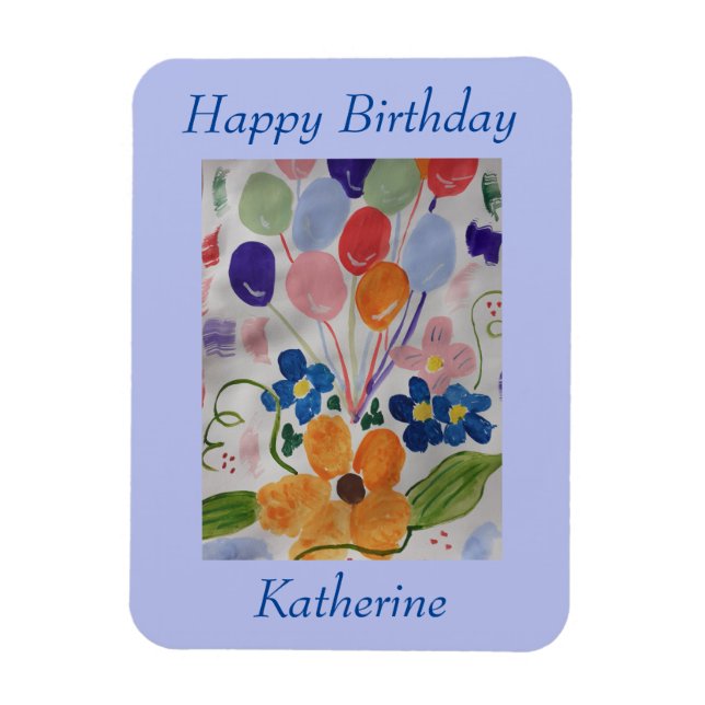 Magnet Flexible Fleurs et ballons Flexibles (Vertical)