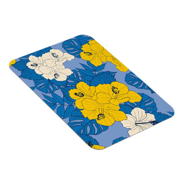 Magnet Flexible Fleurs et feuilles d'hibiscus   (Côté Droit)