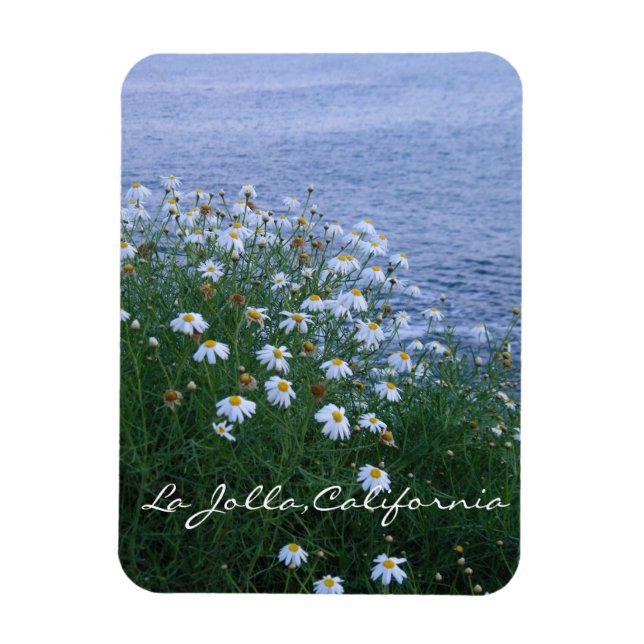 Magnet Flexible Fleurs et océan à La Jolla (Vertical)