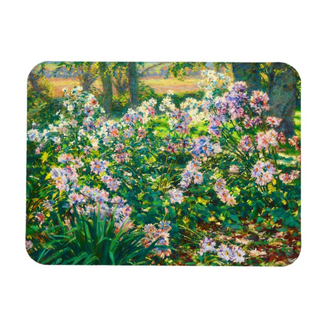 Magnet Flexible Fleurs jolies vintages Illustration Fleurs blanche (Horizontal)