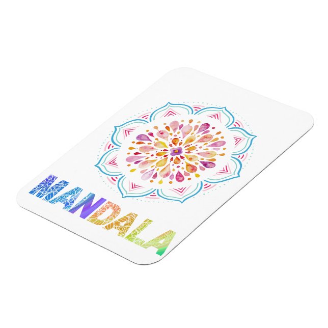 MAGNET FLEXIBLE FLEURS LOTUS COLORÉES MANDALA (Côté Gauche)
