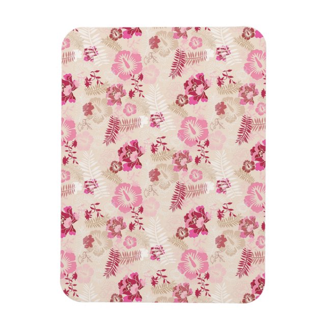 Magnet Flexible Fleurs modernes roses mignonnes motif Haut basket (Vertical)