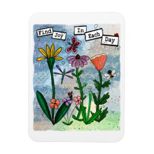 Magnet Flexible Fleurs, notes musicales et oeuvres d'art de la joi