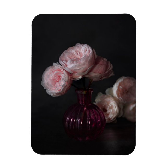 Magnet Flexible Fleurs | Pale Pink Peonies dans Vase (Vertical)