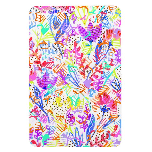 Magnet Flexible Fleurs pastel abstraites (Vertical)