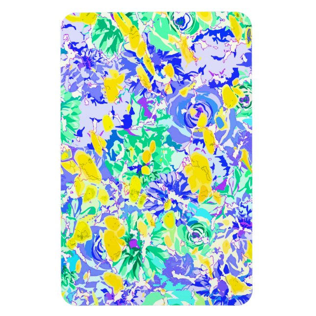 Magnet Flexible Fleurs printanières abstraites et colorées (Vertical)