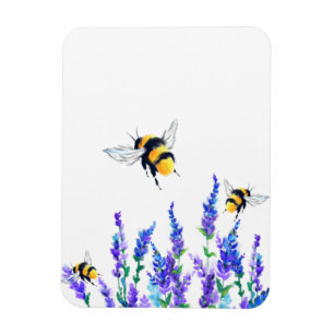 Magnet Flexible Fleurs printanières et Abeilles aimant volant
