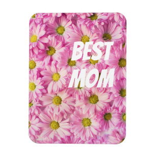 Magnet Flexible Fleurs roses avec texte