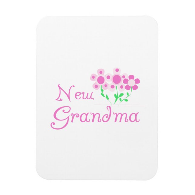 Magnet Flexible Fleurs roses Nouveaux cadeaux grand-mère (Vertical)