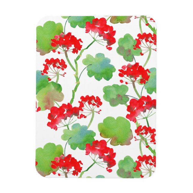 Magnet Flexible Fleurs rouges (Pelargonium) (Vertical)