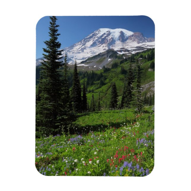 Magnet Flexible Fleurs sauvages au Mont Rainier (Vertical)