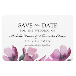 Magnet Flexible Fleurs simples et élégantes. "Save the date" pour 