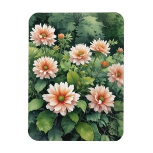 Magnet Flexible Fleurs Verdure Elégante Aquarelle