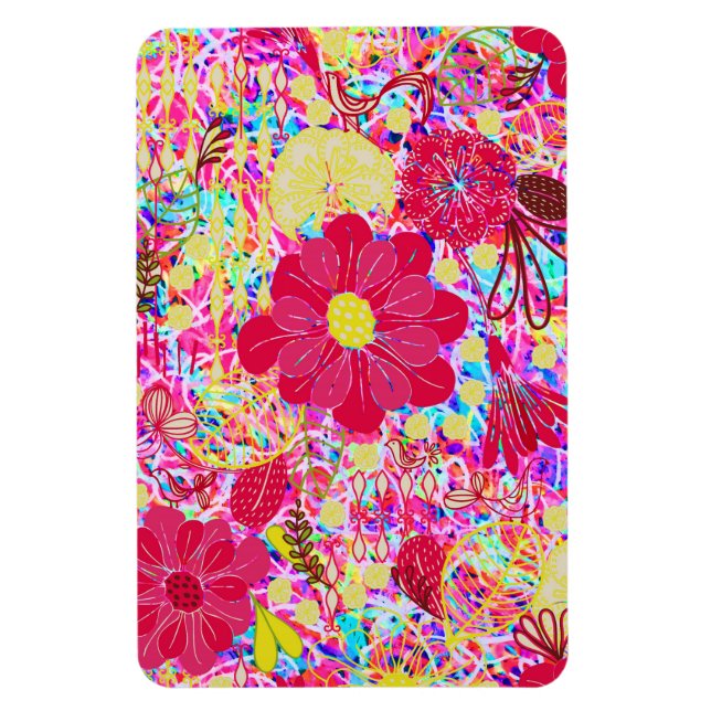 Magnet Flexible Fleurs vives et colorées (Vertical)