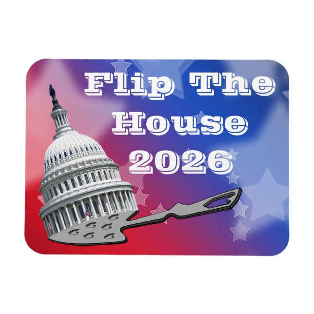 Magnet Flexible Flip The House Vote Blue 2026 (Horizontal)