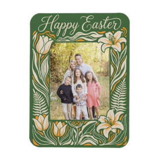 Magnet Flexible  Floral Easter Personalized Lily & Daffodil