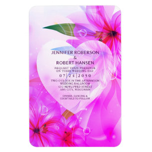 Magnet Flexible Flore Coeur Déverse Purple Hibiscus Fleurs Mer