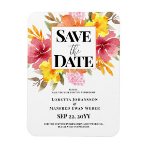 Magnet Flexible Flore printanière Enregistrer la date