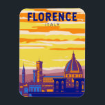 Magnet Flexible Florence Italie Travel Art Vintage<br><div class="desc">Design vectoriel de Florence. Florence,  capitale de la Toscane italienne,  abrite de nombreux chefs-d'oeuvre de l'art et de l'architecture de la Renaissance.</div>