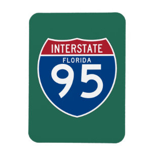 Magnet Flexible Floride FL I-95 Interstate Highway Shield -