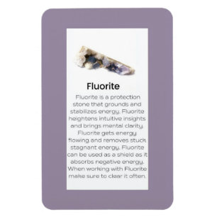 Magnet Flexible Fluorite Crystal Gemstone Signification Bijoux Dis