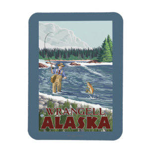 Magnet Flexible Fly Fisherman - Wrangell, Alaska