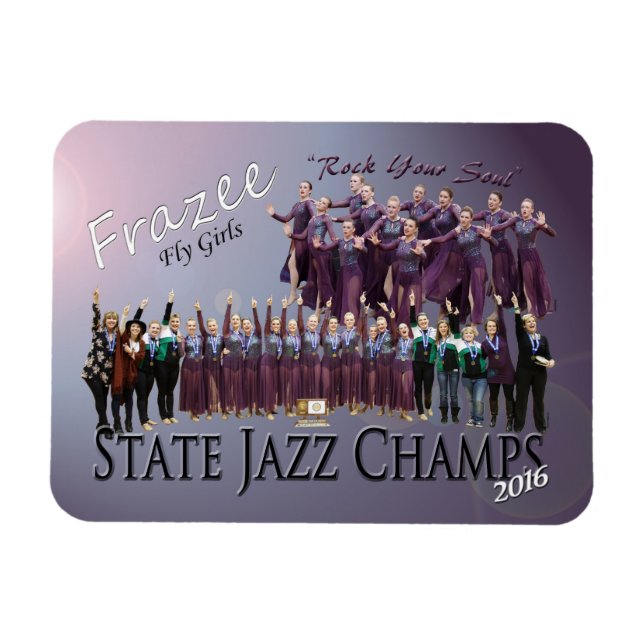 Magnet Flexible Fly Girls State Jazz Champions 3x4" aimant photo (Horizontal)