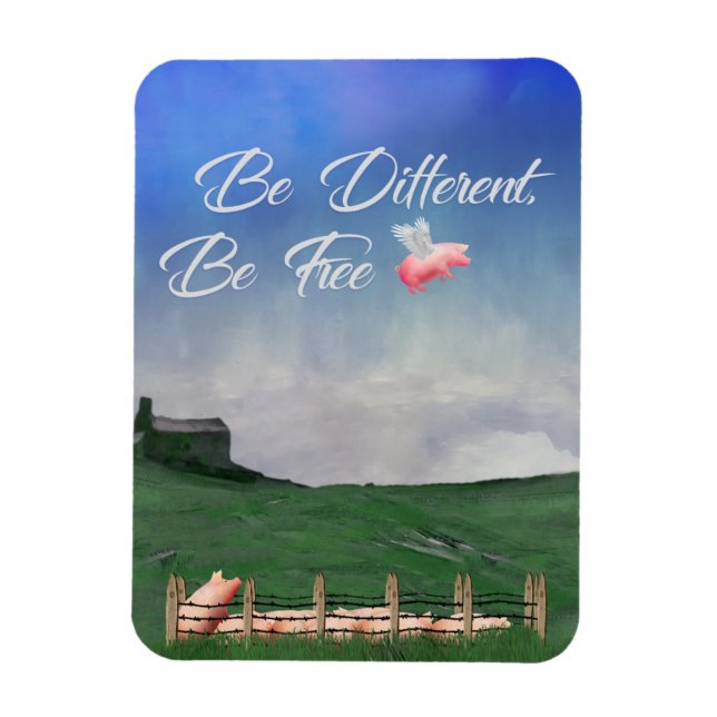 Magnet Flexible Flying Pig Be Different (Vertical)