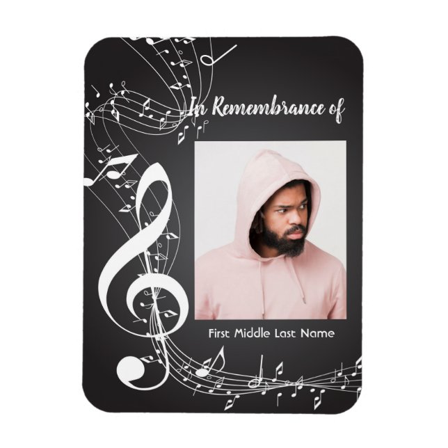 Magnet Flexible Fond de notes de musique pour souvenir commémorati (Vertical)