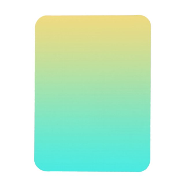 Magnet Flexible Fond dégradé pastel turquoise jaune (Vertical)