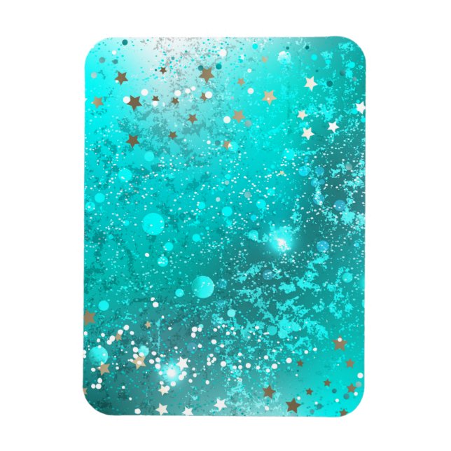 Magnet Flexible Fond en feuille de turquoise menthe (Vertical)