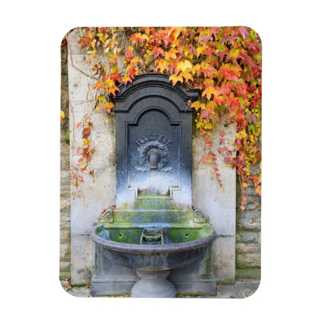 Magnet Flexible Fontaine d'eau potable en automne, Hongrie (Vertical)