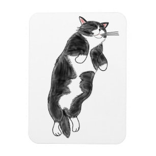Magnet Flexible FooFooCat: Lazy Jumbo Tuxedo Cat