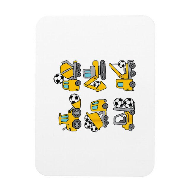 Magnet Flexible Football Ball Kids Football Construction Camions (Vertical)