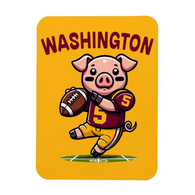 Magnet Flexible Football de Hog à Washington (Vertical)