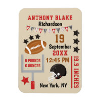 Football personnalisé Baby Boy Stats Record de nai