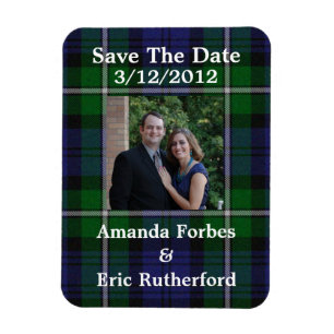 Magnet Flexible Forbes Plaid Photo Enregistrer l'aimant Date