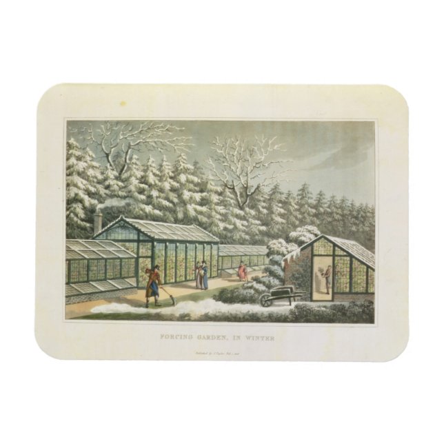 Magnet Flexible Forcer le jardin en hiver, de Fragments sur la Th (Horizontal)