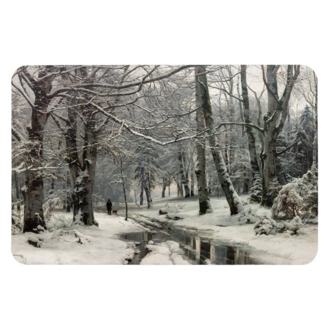 Magnet Flexible Forêt de hêtres, hiver par Anders Andersen-Lundby (Horizontal)