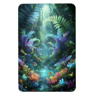 Magnet Flexible Forêt de la Jungle Magique Enchantée Bioluminescen
