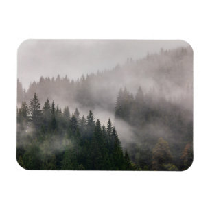 Magnet Flexible Forêt Misty dans les montagnes
