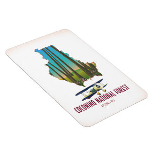 Magnet Flexible Forêt nationale de Coconino Arizona USA carte